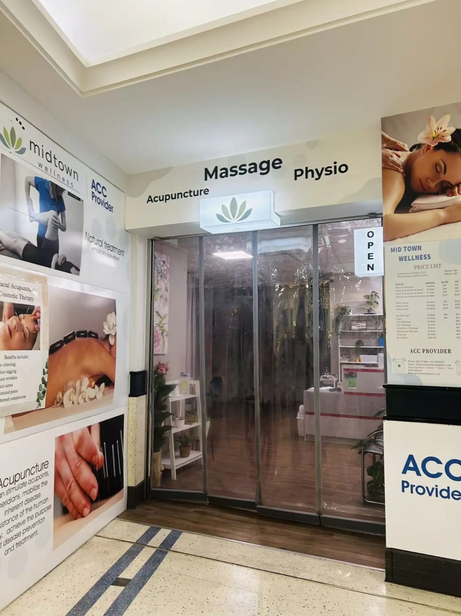 Midtown Wellness shopfront on Elliott Street, Auckland CBD